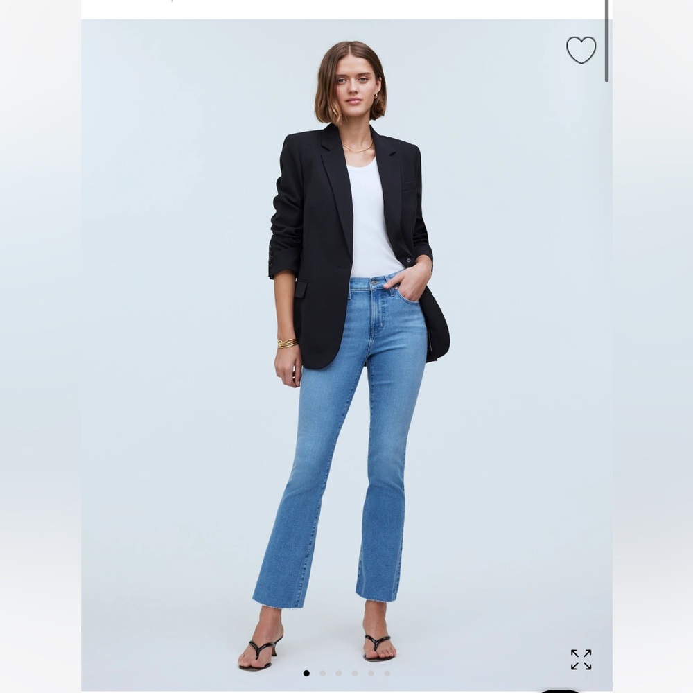 Madewell curvy kick out crop jeans Mather light wash